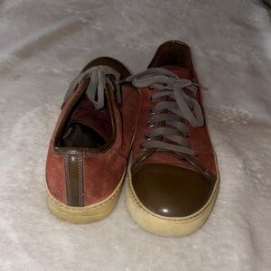 Gently Loved Men's Suede Leather Sneakers by LANVIN